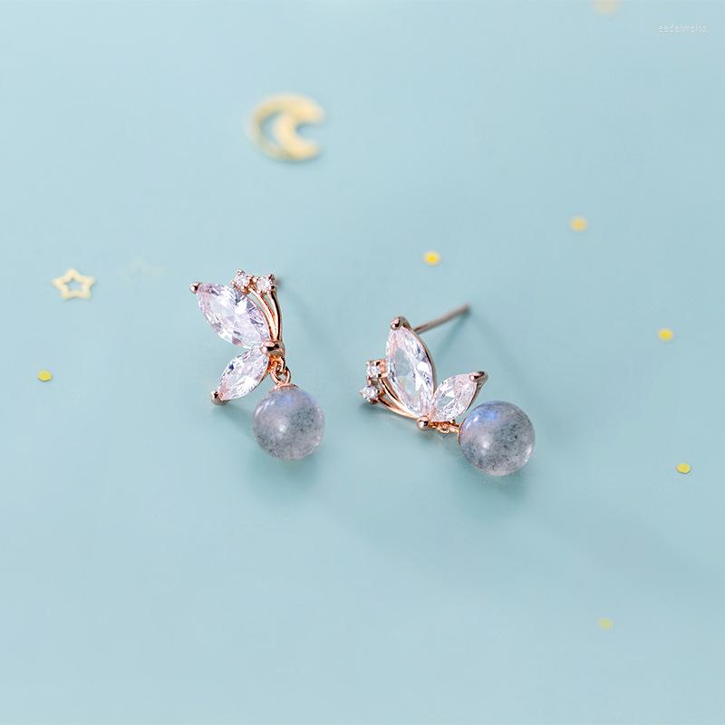 

Stud Earrings MloveAcc Butterfly 925 Sterling Silver Openwork CZ For Women Argent Bijoux Gift Kids