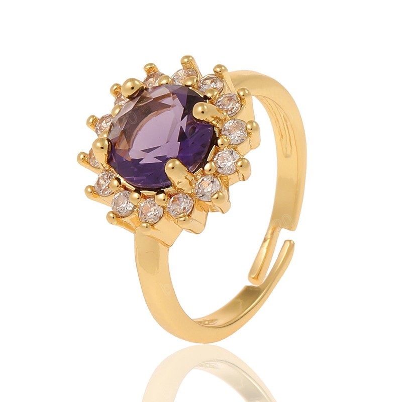 

Luxury White Zircon Stone Wedding Rings Gold Color Sunflower Finger Rings Personalized Bride Crystal Jewelry Accessories