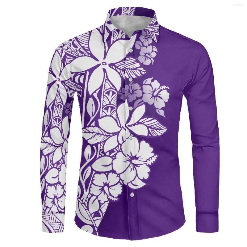 

Men's Casual Shirts Polynesian Tribal Pohnpei Totem Tattoo Prints Standing Collar Male Long Sleeves Top Summer Homme Multicolor, Hdrh1310f70
