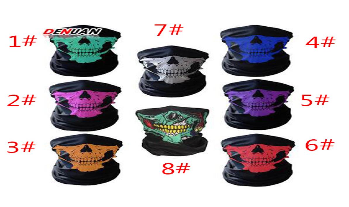 

unisex Halloween Cosplay Bicycle Ski Skull Half Face Mask Ghost Scarf Bandana Neck Warmer Party headband Magic Turban balaclava BF4806750