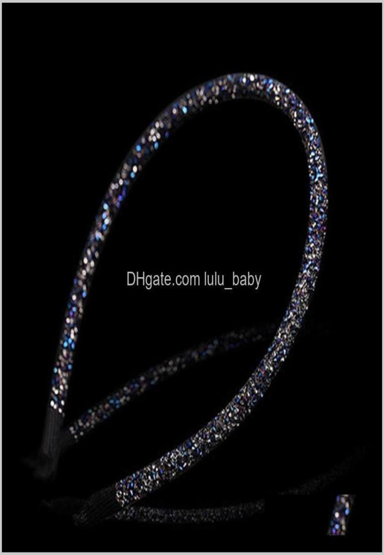 

Fashion Korea Crystal Soft Headband For Women Rhinestone Hairband Beads Bezel Girls Simple Headwear Psaw7 Oum7E1461086