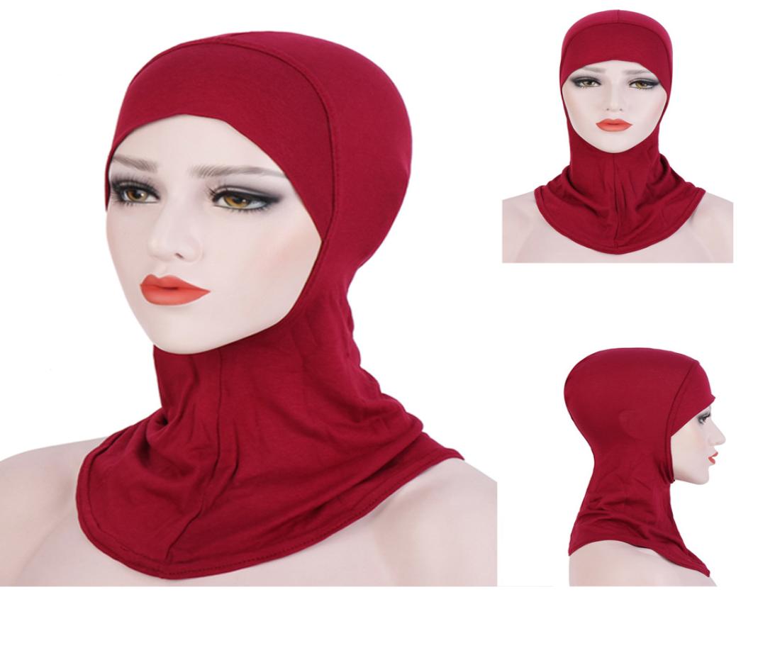 

Helisopus Soft Muslim Stretch Turban Full Cover Inner Hijab Caps Solid Color Muslim Bonnet Cap Islamic Ninja Ramadan Head Cover6164111, Multi