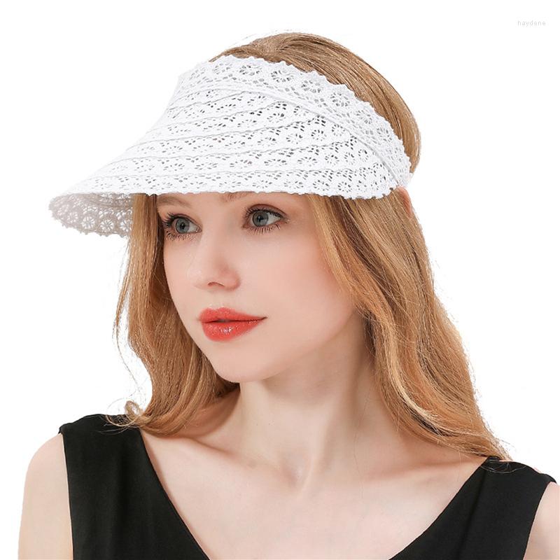 

Wide Brim Hats Fashion Women Lace Sun Hat Loose Beach Uv Protection Summer Ladies Adjustable 2023, Black