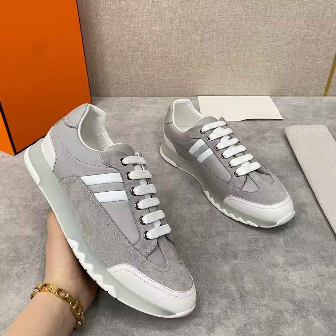 

Famous 23S/S Men Trail Leather & Suede Sneakers Shoes Low-top Trainers Calfskin Leather Runnerports Discount Wholesale Skateboard Walking EU38-46 with box