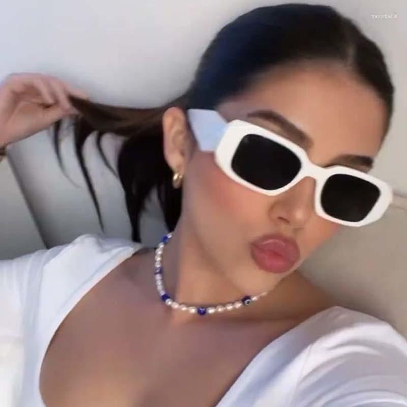 

Sunglasses Vintage Square Women Brand Designer Shades Sun Glasses Female Fashion Retro Irregular Rectangle Mirror