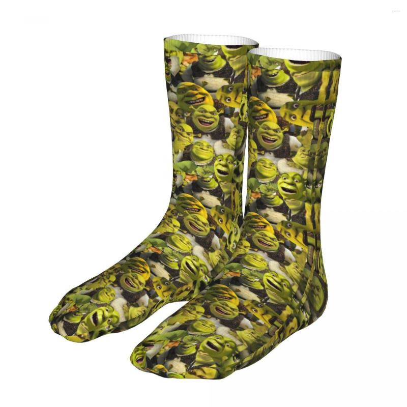 

Men's Socks Shrek Collage Men's Women's Casual High Quality Spring Summer Autumn Winter Gift, Black