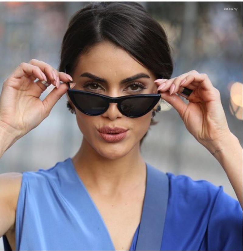 

Sunglasses LAURINNY 2023 Fashion Vintage Cat Eye Sun Glasses Retro Brand Designer For Female UV400 Protection Summer Eyewear Shades