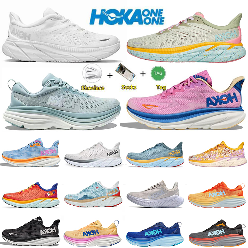 

Hoka One One Free People Running Shoes Hokas Bondi 8 Carbon x2 Clifton Challenger ATR 6 Women Men Low Top Mesh Trainers Triple White On Cloud Sports Sneakers Size 45, #a1