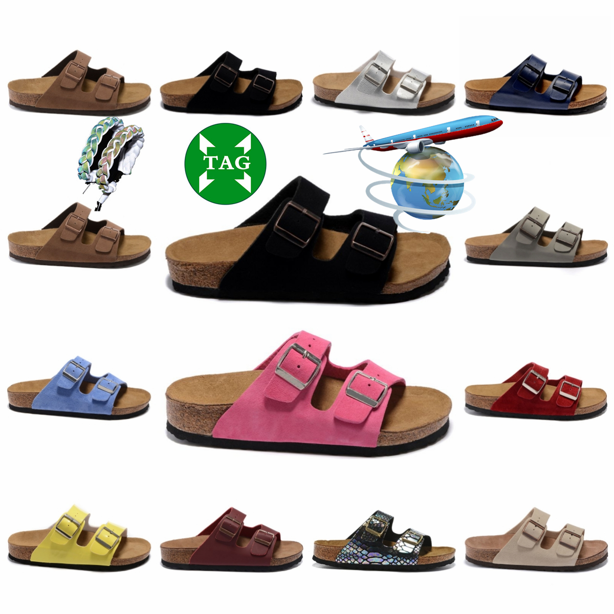 

2023 Designer Sandals Bikens arizona Mens Women Brown Birko-Flor Sliders Boston sliders outdoors mens Clogs Flip Flop Slippers size with logo 36-45, Blue