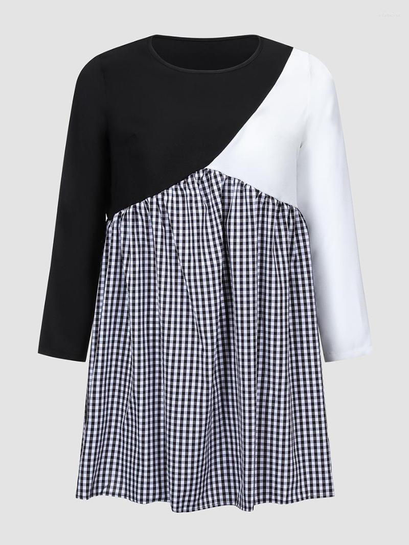 

Plus Size Dresses Finjani Colorblock Plaid Party Elegant For Women, 0425-71527-c11