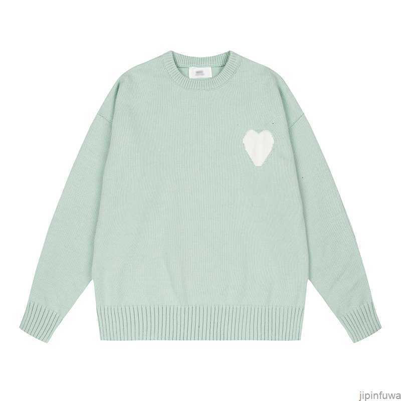 

Designers Amis Paris Hooded Sweater Amies De Coeur Embroidered a Heart Pattern Round Neck Jumper Couple Sweatshirts Vue9