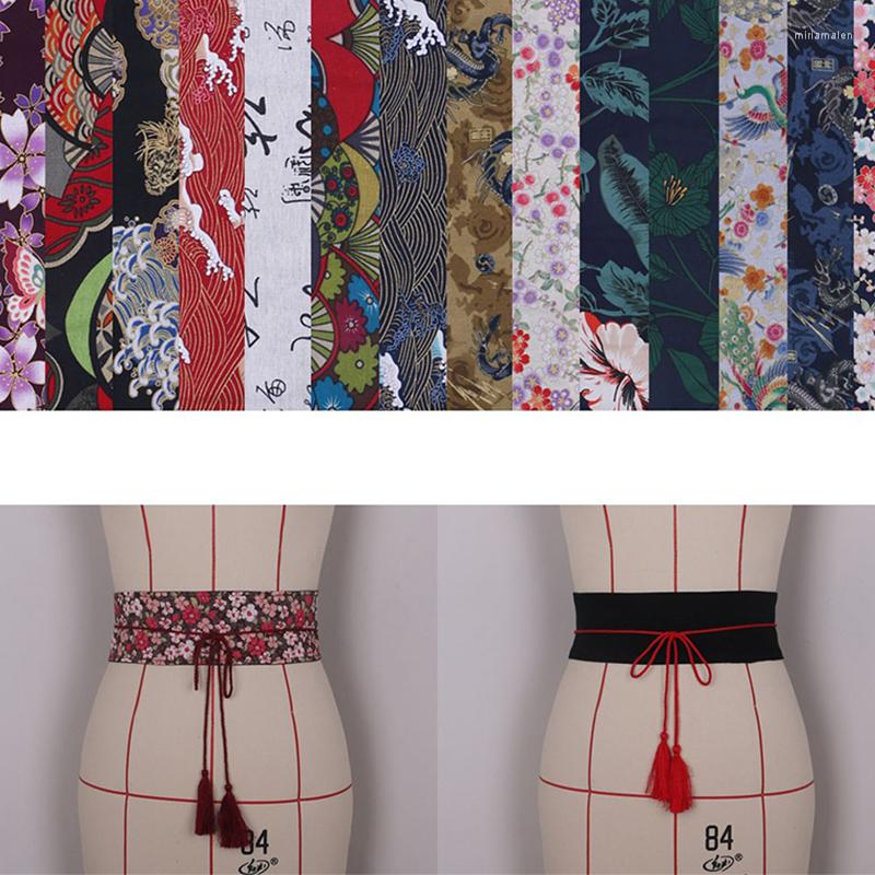 

Belts Japanese Style Kimono Wide Belt Corset Chinese Hanfu Waist Obi Dress Waistband Yukata Tassel Bandage