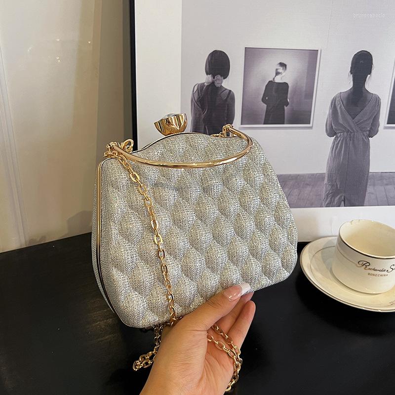 

Evening Bags Acrylic Chain Clutch Women Female Boutique Crossbody Bag Purses And Handbags Wedding Party Small Shoulder, Black