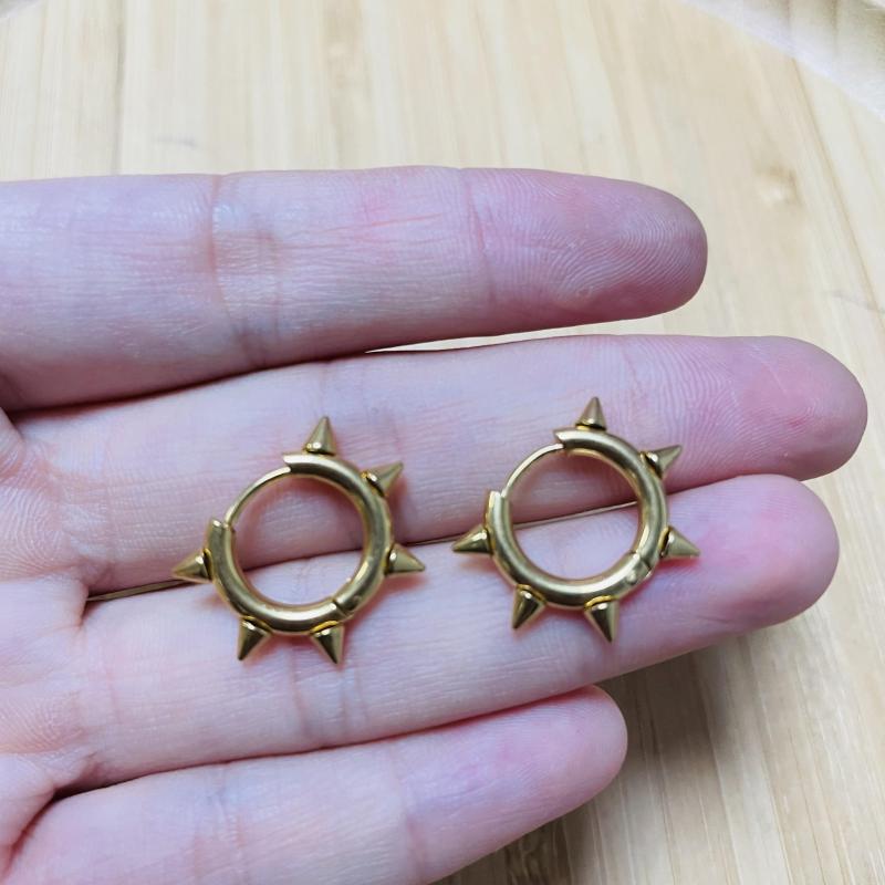 

Hoop Earrings 2023 Trendy Gothic Style Gold Men's Outgoing Street Women's Hip Hop