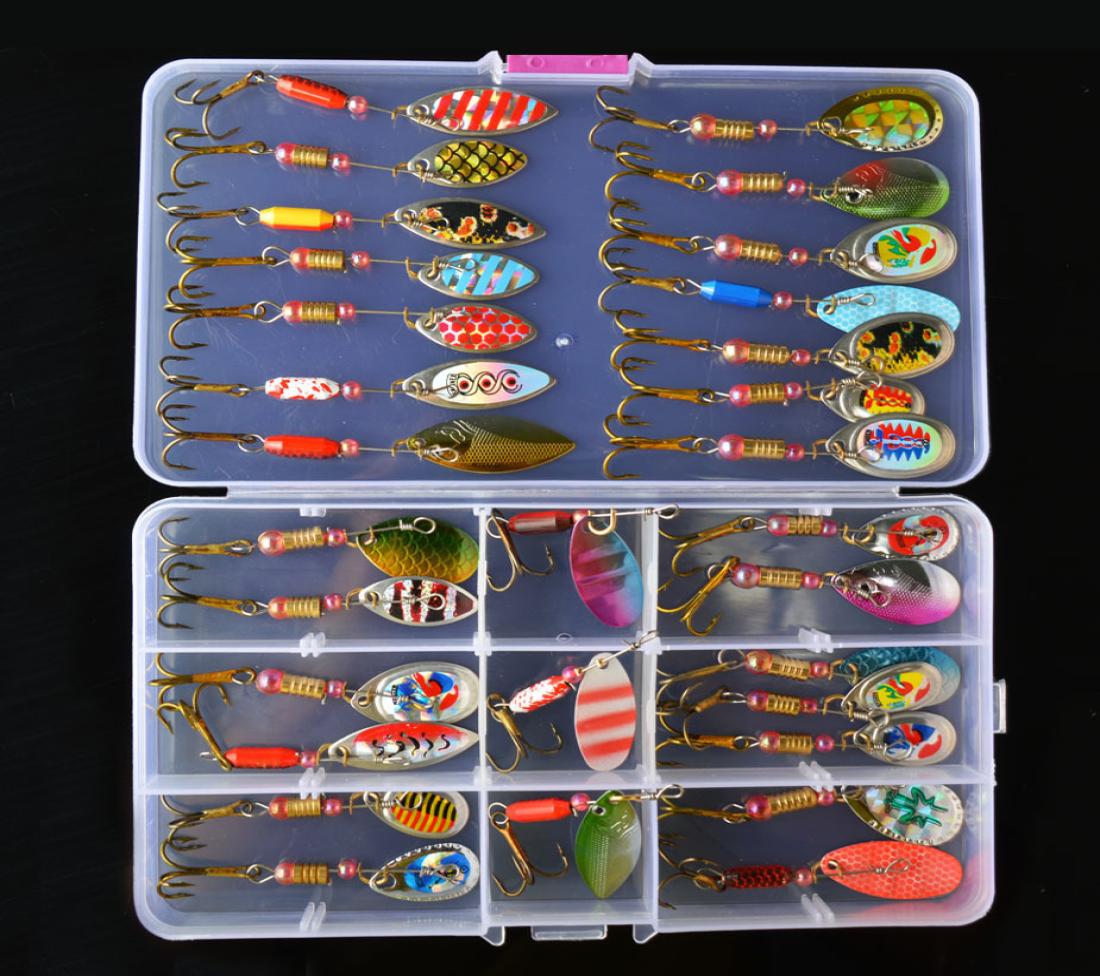

TOMA Spoon Lure Set Spinner bait 27g Trout Pike Metal Fishing lures Kit Crankbait FreshSalt Water Isca Artificial Hard Bait 20101121725