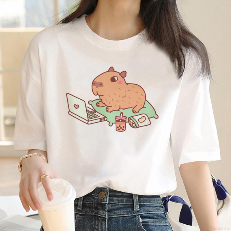 

Women's T Shirts Capybara Shirt Women Summer Y2K Designer Girl Japanese Clothing, 91352