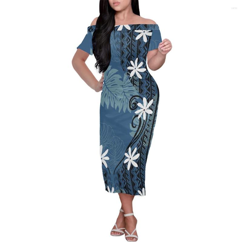 

Casual Dresses Women Short Sleeve Polynesian Tribal Fiji Samoan Print Tahitian Tiare Flower Midi Bodycon Dress Ladies Clothing, Wmy21102605d94