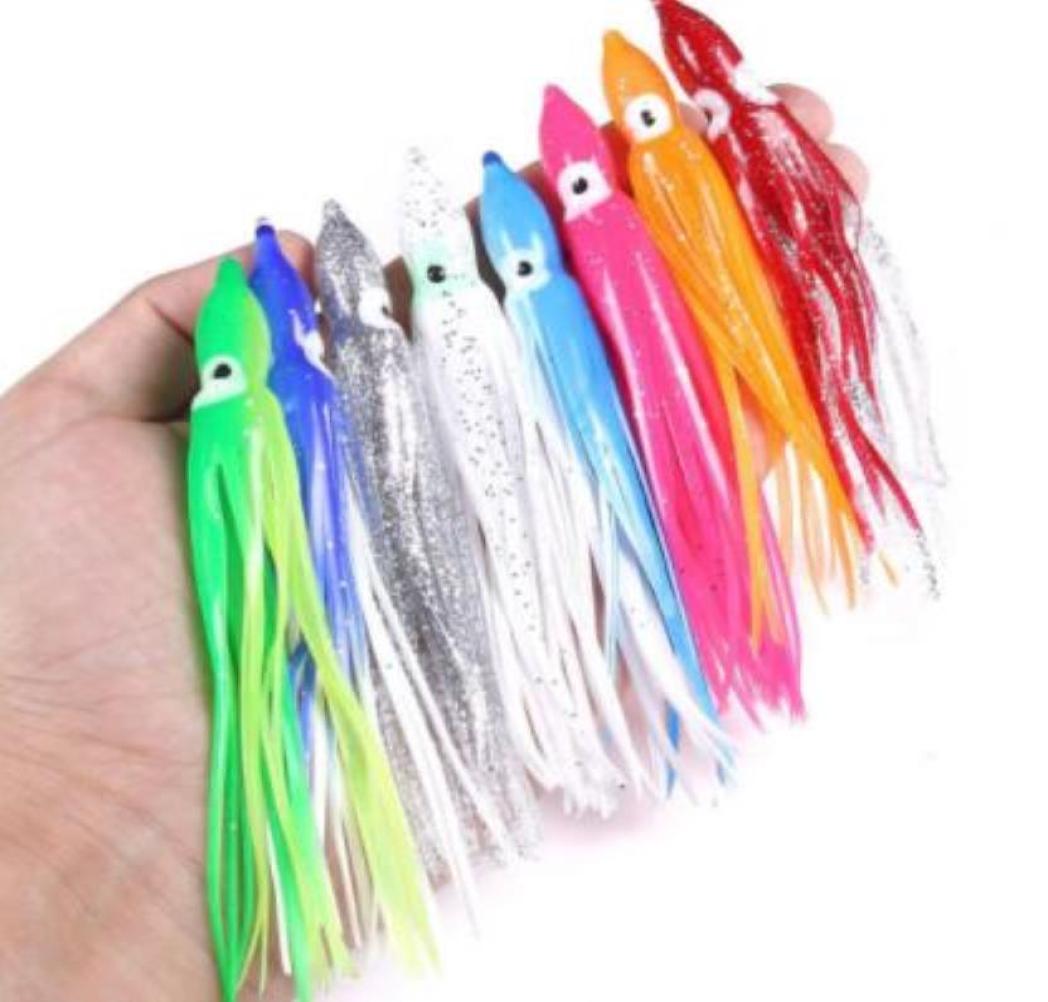 

Baits Lures Fishing Sports Outdoors 10cm 12cm Octopus Skirt Lure Tackle Soft Plastic Worms Salt Big Game Trolling Bait Tuna Drop1509603