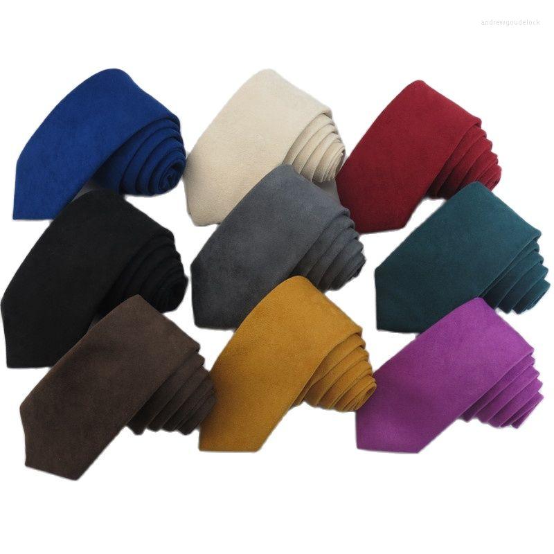 

Bow Ties Fashion Brand Solid Skinny For Men Suede Mens Formal Cravat Neckties Wedding Gift Clothing Accessories