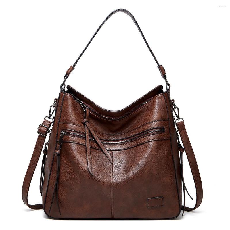 

Evening Bags Winter Vintage Pu Leather Handbag Tassel Women Bag Hand Fashion Shoulder For 2023 Luxury Totes Bolso Mujer, Photo color