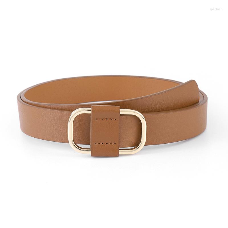 

Belts Vintage Metal Brown Cut Belt With Women's Casual Jeans Simple High-quality