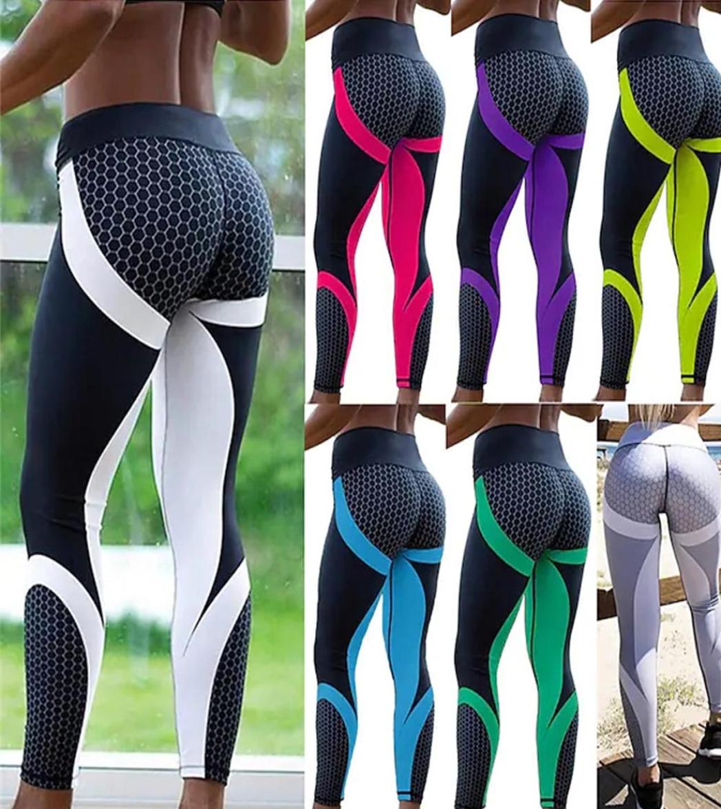

Women High Waist Running Tights Leggings Black Purple Pant Tight Legging Elastane Winter Yoga Gym Workout Quick Dry Sport pants7885968, Blue