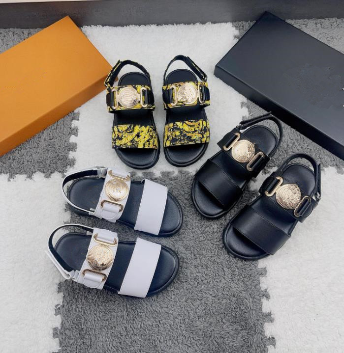 brand Designer kids Sandals Fashion Girls Sandals Beach Shoes Summer Child Flat Shoes Children slipper Including shoe box-image-913253477