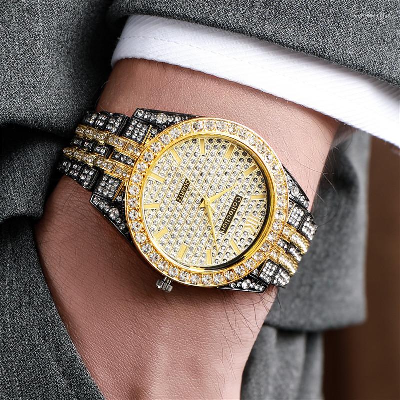 

Wristwatches Fashion Arrival 2023 Full Stainless Steel Golen High Quality Quartz Watch For Men Relogio Masculino Wristwatch, Black