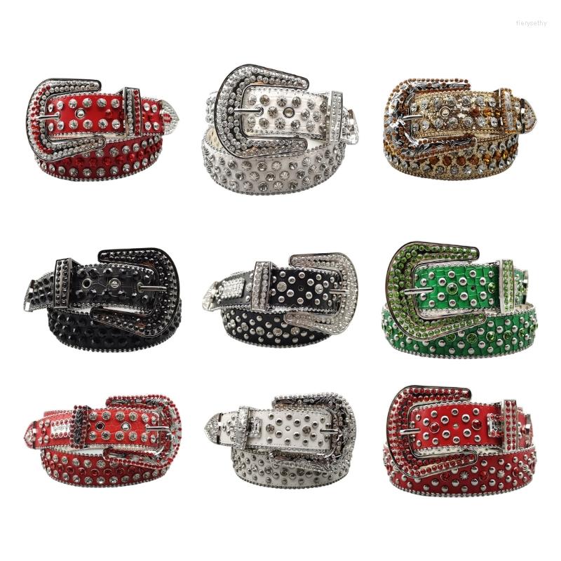 

Belts Punk Woman Locomotive Full Diamond Waist Western Cowgirl Y2K Girls Fashion Belt For Jeans Men, P0253g