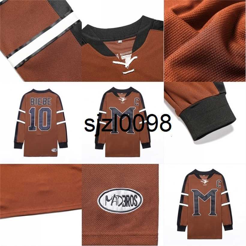 

Sj98 #10 John BIEBE ALASKA Russell Crowe Movie Hockey Jersey Shirt Mens Stitched Embroidery s, As picture