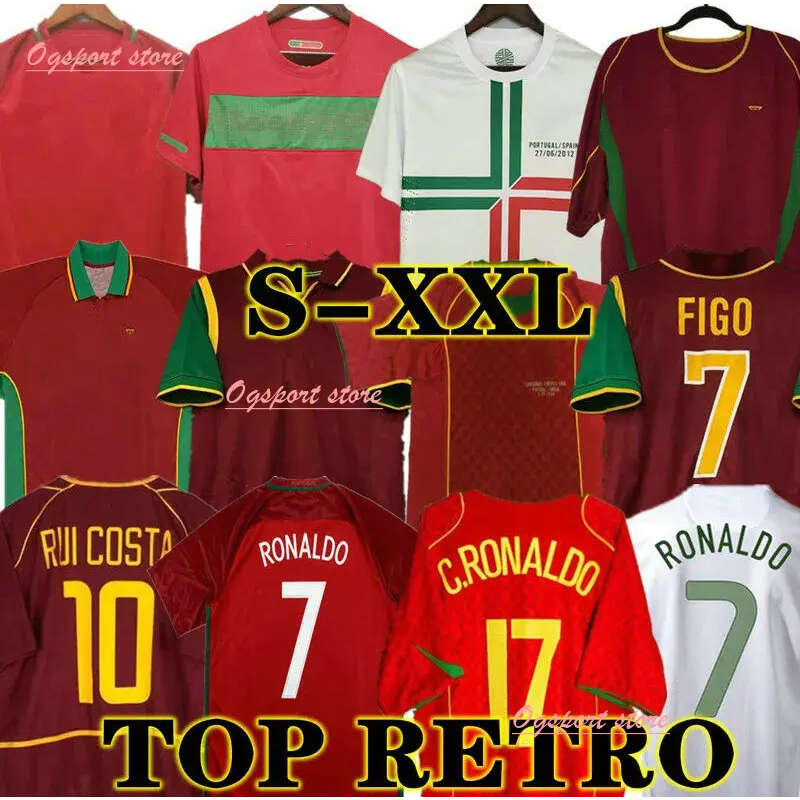 

Ronaldo Retro Soccer Jerseys 1998 1999 2010 2012 2002 2004 Rui Costa Figo Nani Classic Football Shirts Camisetas De Futbol Portugal, Blue