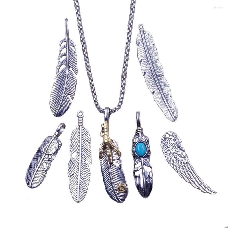 

Pendant Necklaces 7 Styles Hiphop Feather Ethnic Sweater Claw Necklace Cool Punk Retro Long Female Men Party Birthday Gift CR006-012