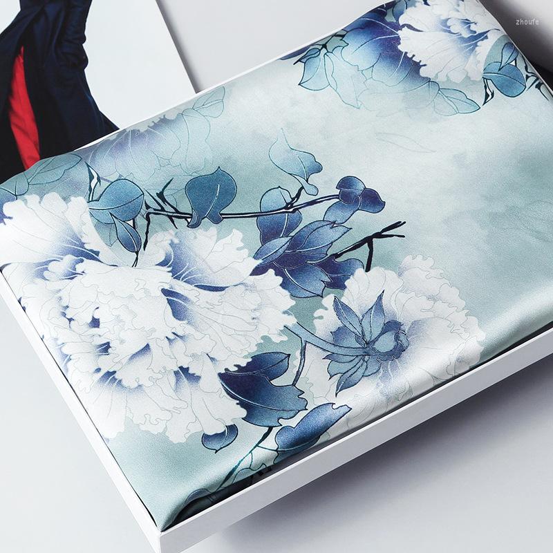 

Scarves High Quality Real Silk Women Foulard 170 53cm Scarf Ladies Flowers Printing Shawl Wrap Muffler Pareo Bandanna Female