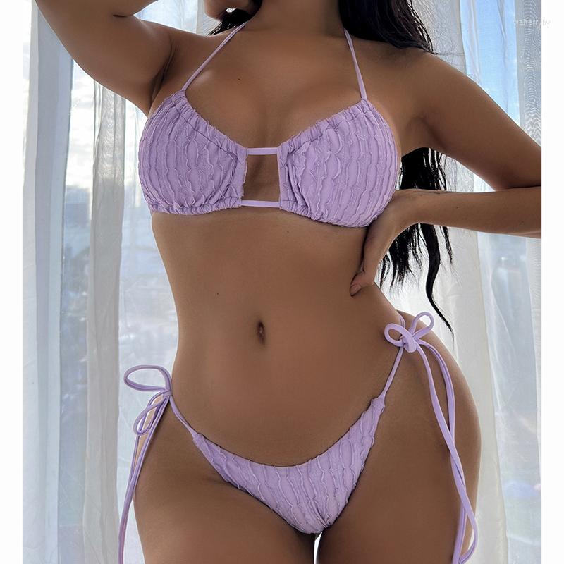 

Women' Swimwear Women Swimsuit 2023 Two-piece Swimsuits Women' High-waisted For Girls, Purple