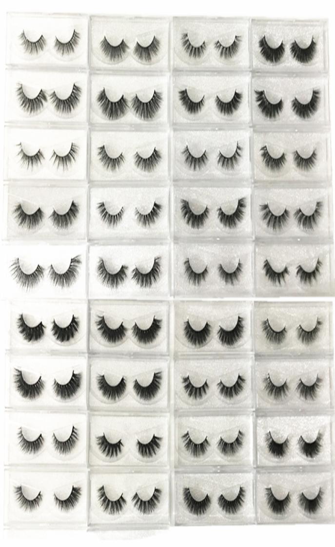 

Plenty Styles 3D eyelashes 100 real mink fur Handmade False eyelash crossing lashes individual strip thick lash9064492