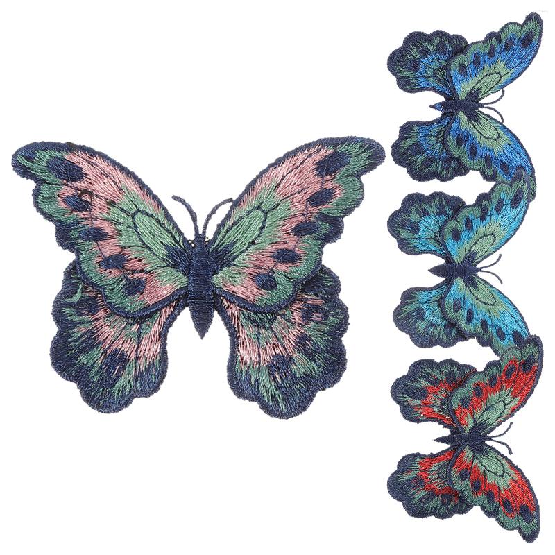 

Pendant Necklaces 4Pcs Butterfly Patches Embroidery Clothes Sewing Appliques
