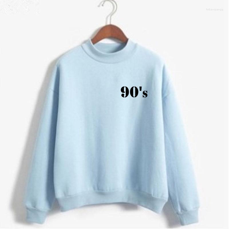 

Women's Hoodies Top Quality 90'S Print Woman Sweatshirt Sweet Korean O-neck Knitted Pullover Thick Autumn Winter Candy Color Loose Girl, 21
