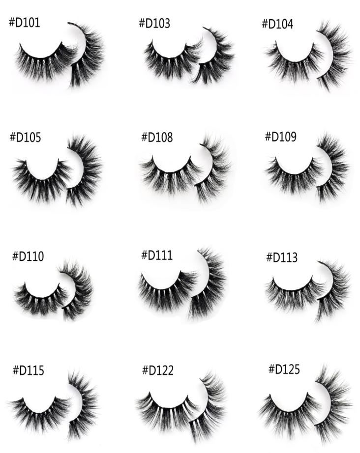 

3D Mink Lashes Handmade Full Strip Lashes Cruelty Luxury Mink Eyelashes Makeup Lash maquiagem faux cils2934841