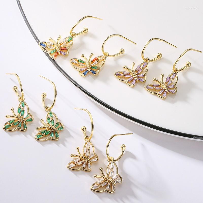 

Dangle Earrings Korea Exquisite Simple Butterfly Pendant Fashion Fresh Temperament Joker Women's Jewelry