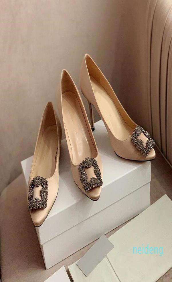 

2022 Dress Shoes High classic Snowflake Button high heel Flats Genuine leather imported pure silk sheepskin inside 16 colors gg9517388, Red