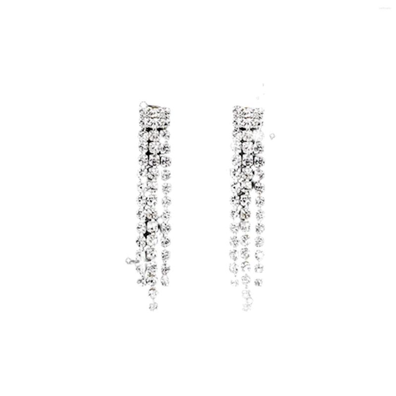 

Necklace Earrings Set Women's Pendant Drop Sparkling Rhinestones Accessories Kit For Banquet Gown Birthday Dresses Skirts, Picture shown