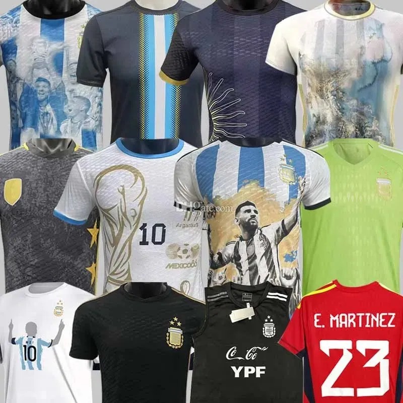 

22 23 Argentina Soccer Jerseys 3 Stars 2023 2024 Cup Final Eagle Champion GOMEZ Signed Version Player MARTINEZ Goalkeeper Special Training Vest Men Football Shirts, Agenting 22-23 red gk