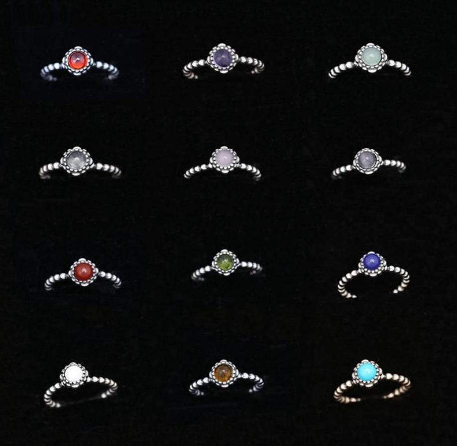 

Cluster Rings Birthday Blooms Ring March December Stone Stackable Bubble 100 925 Sterling Silver Jewelry 20217132234