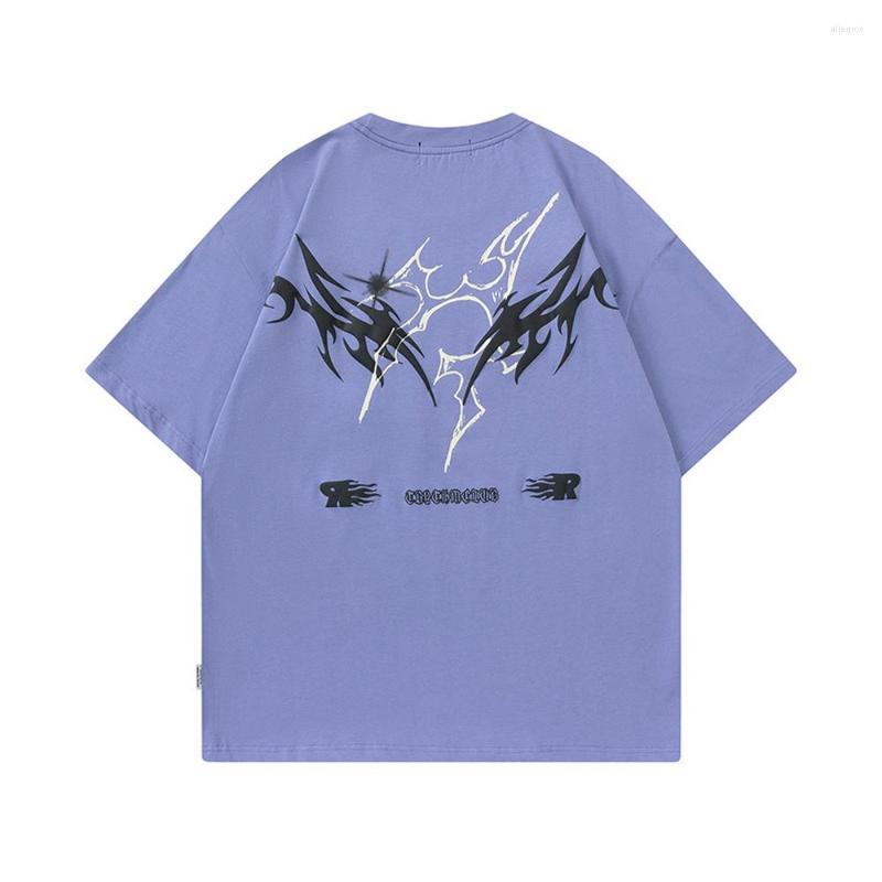 

Men's T Shirts Men Hip Hop Streetwear Tshirt Fire Flame Aesthetic Graphic T-Shirt Beige Harajuku 2023 Summer Shirt Cotton Tops Tees, Blue
