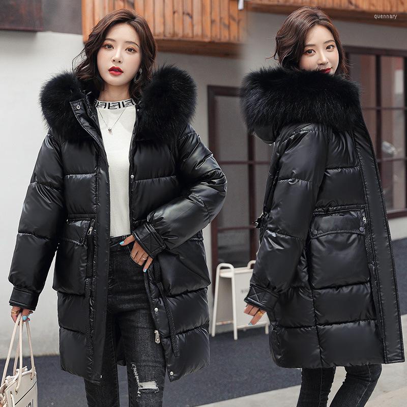 

Women's Trench Coats Winter Women Loose Long Jacket Casual Thick Warm Mid Length Hoodie Black Wind Snow Pocket Coat, Green