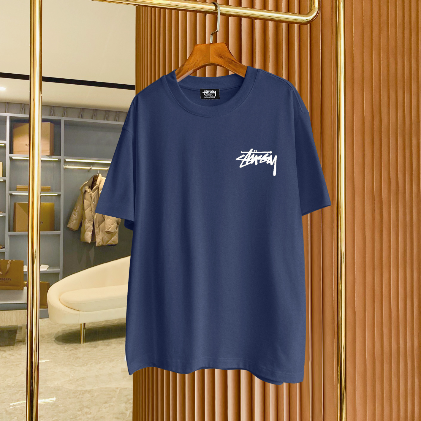 

Men's Plus Tees & Polos Round neck embroidered and printed polar style summer wear with street pure cotton 1s1df