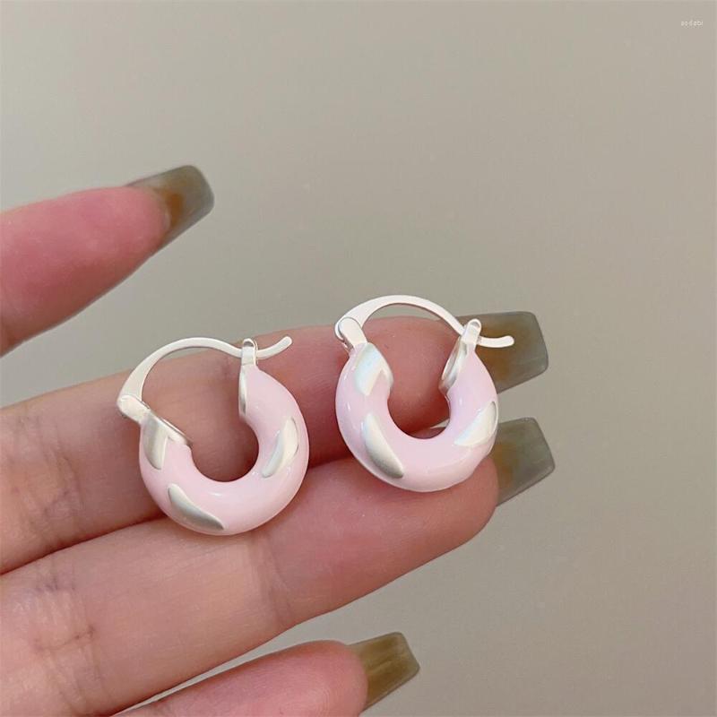 

Hoop Earrings Fashion Designers Pink U Shaped 2023 Simple Jewelry For Female