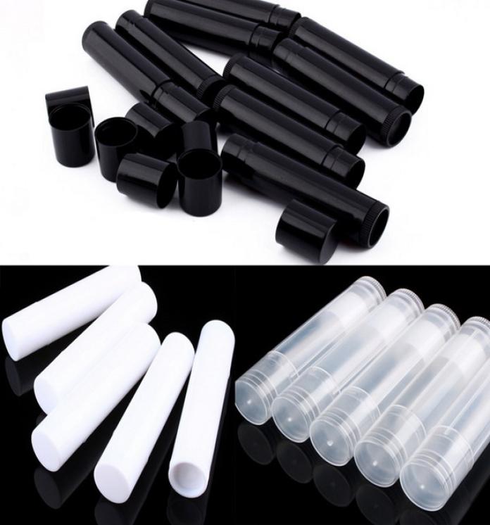 

300PCS 5g DIY Empty Lipstick Bottle Lip Gloss Tube Lip Balm Tube Container With Cap Clear Black White Cosmetic Sample Container5925794
