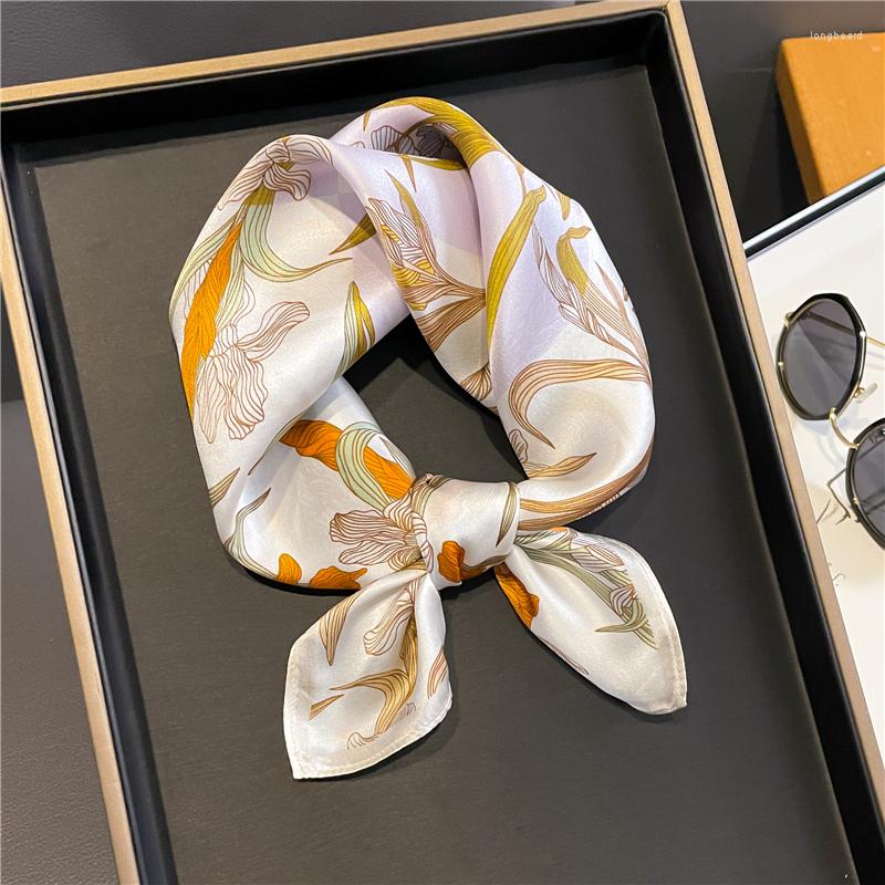 

Scarves Real Silk Hair Ribbon Women Scarf Luxury Summer Print Neck Tie Girls Hand Bag Wrist Foulard Neckerchief Bufanda Echarpe