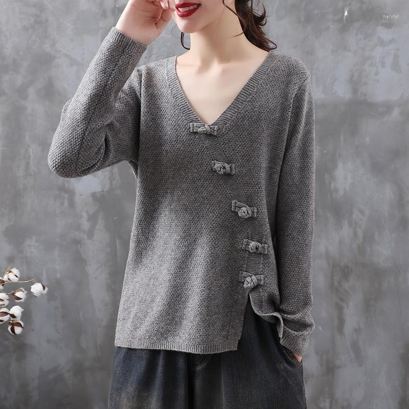

Ethnic Clothing Chinese Style Women Clothes 2023 Cheongsam Top Pullover Oblique Blouse Women'S Sweater Hanfu Ladies Tops FF2935